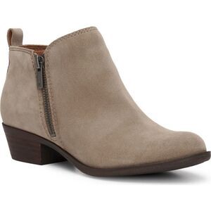 Lucky Brand Basel Tan Leather Suede Bootie